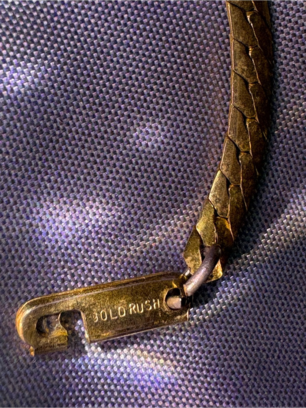 Vintage gold Rush gold town snake chain 24 inches long